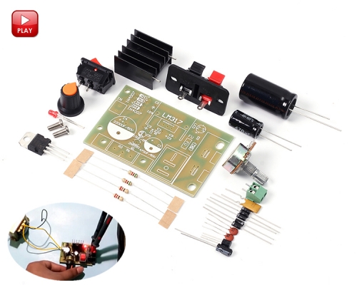 DIY Kit LM317 Adjustable Step Down Module DC 5V-35V to 1.25V-30V AC/DC Power Supply Module