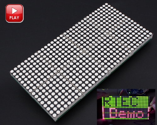 16x32 Dot Matrix Control Display Module DIY Kit Dual-Color Red Green Electronic Funny Kit DIY Module