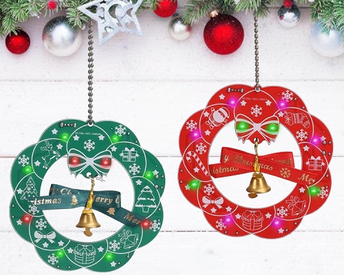 2-Pack DIY Christmas Soldering Kit, ChristmasTree Wreath Electronics Kit with 3 Lighting Modes,  STEM Project for School Home Learning Festival Decorations & Present