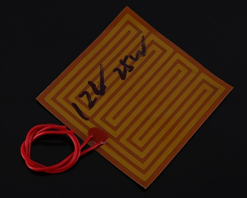 12V 25W PI Polyimide Flexible Adhesive Heater 100x100mm Polyimide Heating Film