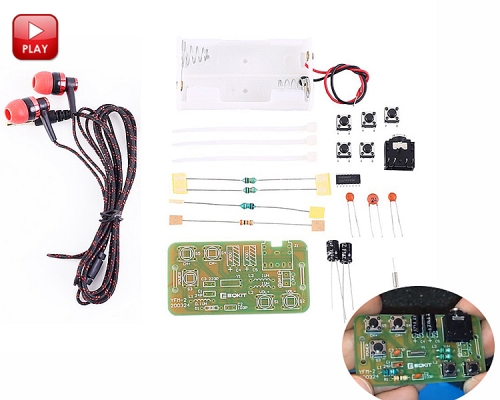 DIY Kit FM Stereo Radio Module with Headset Adjustable 76-108MHz Wireless Receiver DC 3V