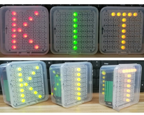 DIY Kit Simple Breathing Lamp Red/Green/Yellow Customize LED Dot Matrix Display Module