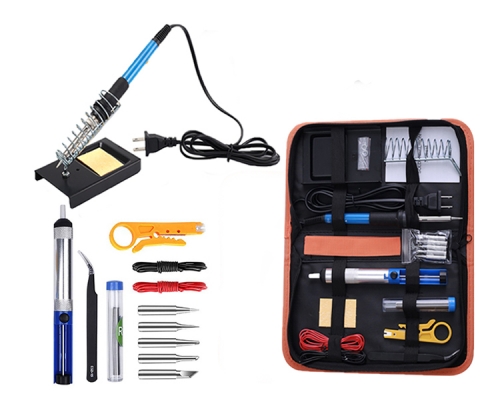 AC 110V 60W Soldering Iron Kit 14-in-1 Adjustable Temperature Soldering Iron