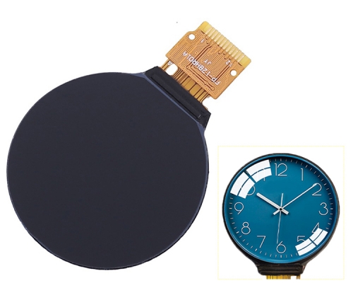 DC 3.3V 1.28inch IPS LCD Display Screen Round RGB 0.7mm 12Pin 240*240 GC9A01 Driver SPI Interface 240x240 Resolution