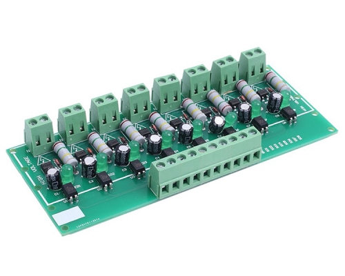 AC 110V 220V 8-Channel Optocoupler Isolation Module PNP High Level Output AC Testing Module Power Monitor