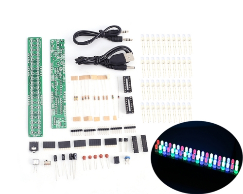 DIY Kit DC 3V-12V Audio Spectrum Indicator 5mm Red/Green/Blue LED LM3914 Level Indicator Kit