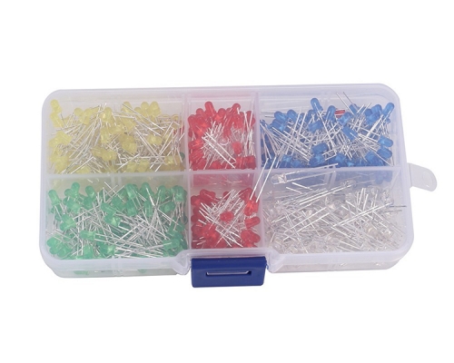 500pcs 3mm White Green Blue Red Yellow LED Kits Light Emitting Diode