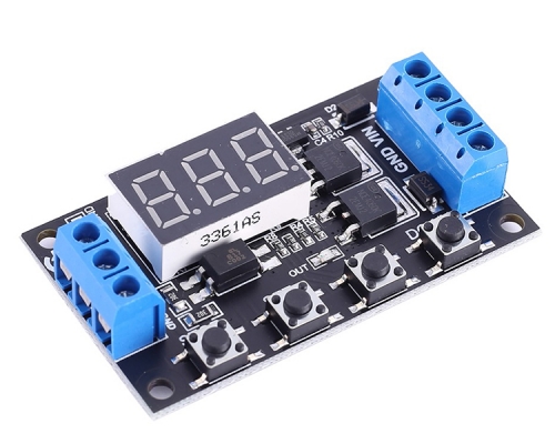 DC 5V 12V 24V Trigger Cycle Timer Delay Controller Module 15A 400W MOS Control Switch 16-Work Mode