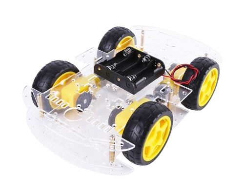 4WD Robot Smart Car Chassis with Speed Encoder 4pcs TT Motor Acrylic Board