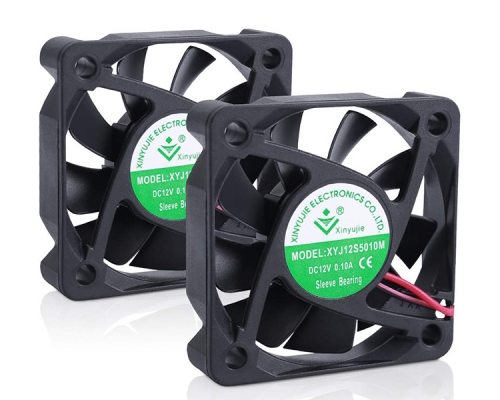 50mm Silent Cooling Fan 12V 0.08A 5010 5012 DC Brushless Quiet for 3D Printer PC Computer Case Fan, 4200 RPM High 11.89 CFM