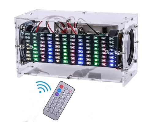 DIY Bluetooth-compatible Music Spectrum Speaker Kit, DIY Home Stereo Speaker, Sound Amplifier Kits with Remote Control