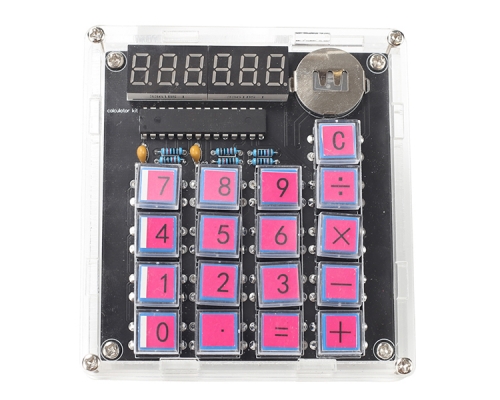 DIY Calculator Soldering Kit MCU Calculator Digital Tube Display with Acrylic Case