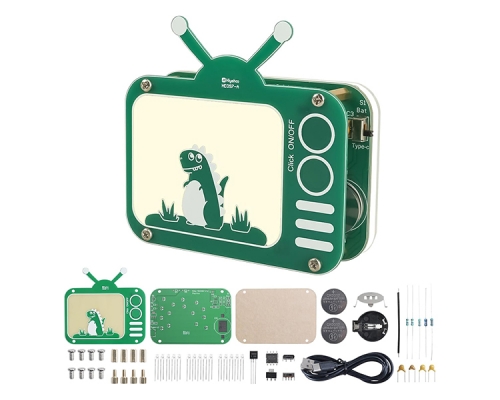 DIY Retro TV Shape Desk Lamp Soldering Kit, Touch Control & Dimmable USB LED Night Light Soldering Project, Unique Creative Gift & Learning Project