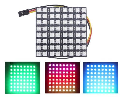 5V 64Bit RGB LED Light Board WS2812B 8*8 Dot Matrix Display Screen