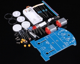 Smart Car Intelligent Robot Tracking Car D2-5 Soldering DIY Kits DC Motor Electric Accessories for Electronics Competition