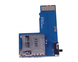 2 In 1 Dual TF Card Adapter Shield Two Micro SD Card Dual System Switch Converter for Raspberry Pi B+/2B/3B