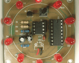 DIY Kits Electronic Lucky Rotary Module Wheel Turntable Analog Lottery Tumbler Kit Red Flash LED 3-5V Fun Electronics