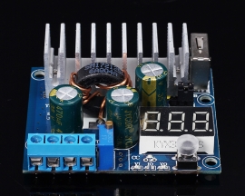 100W DC-DC Step Up Module Boost Converter Voltage Regulator Power Supply Module 3-32V to 3-35V USB Output with LED Voltmeter Display