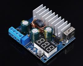 100W DC-DC Step Up Module Boost Converter Voltage Regulator Power Supply Module 3-32V to 3-35V USB Output with LED Voltmeter Display