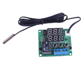 Red+Green 12V Digital Temperature Controller Module with NTC Waterproof Temperature Sensor Thermostat Switch