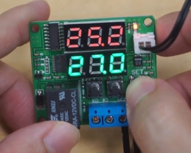 Red+Green 12V Digital Temperature Controller Module with NTC Waterproof Temperature Sensor Thermostat Switch