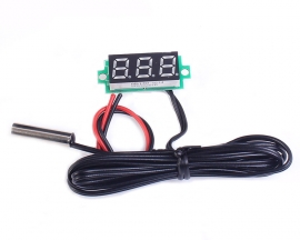 0.28 Inch LED Digital Thermometer Temperature Sensor Detector Waterproof NTC Metal Probe DC 4-28V