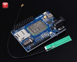 A6 GSM GPRS Module IPEX Interface Module Shield DC 5-9V Input for Arduino STM32 51 MCU SCM Microcontroller with Antenna