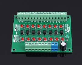 12V to 5V 8-Channel 8bit Photoelectric Isolation Module Level Voltage Converter PNP Output PLC Signal Module