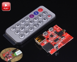 2X3W MP3 USB Audio Receiver Amplifier Board Module 90dB Support U Disk TF Card MP3 WAV Lossless Decoder IR Remote Control