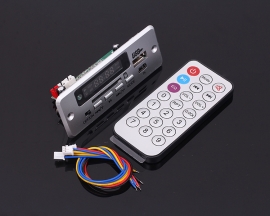 DC 3.7-5V Audio Receiver USB SD TF Card MP3 Decoder Board Wireless Audio Player Module FM Radio Module Speaker Power Amplifier