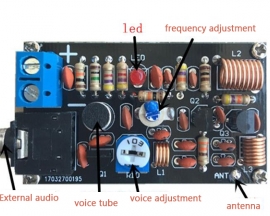 FM Wireless Microphone Kits FM Radio Transmitter Module FM 85-115MHz DIY Kits Frequency Modulation Audio MP3 Recorder Radio Experiment Training Kit