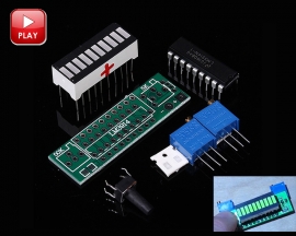 LM3914 Green LED Bar Display Module 10 Segments Battery Power Indicator Battery Capacity Indicating Tester DIY Kits