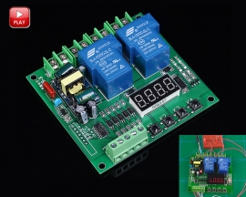 AC Motor Positive Negative Control Rotate Controller Board Digital Display Dual Channel Relay Module 220V