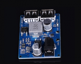 DC to DC Adjustable Buck Converter Step Down Power Supply Module DC 24V/12V to DC 5V 5A Double USB Output