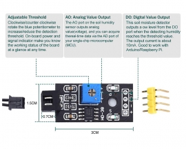 Soil Moisture Hygrometer Detection Humidity Sensor Module Corrosion Resistance Probe DC 3.3-12V for Arduino