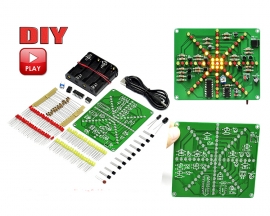 DIY Electronic Red Yellow LED Flashing Lights Lamp Soldering Practice Board DIY Learning Kits
