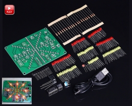 Red Yellow LED Flashing Light Electronic Kits Soldering Practice Board for Students School Soldering Practice