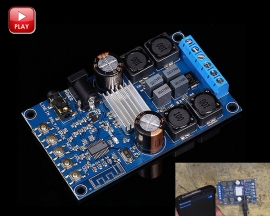 Digital Amplifier Wireless Audio Amp Board Headphone Dual Channel 50W+50W Power Amplifier Module with Protective Shell