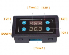 AC 110V 120V Programmable Digital Cycle Delay Relay Timer Switch Module, AC 85V-265V LED Display 0ms-999h