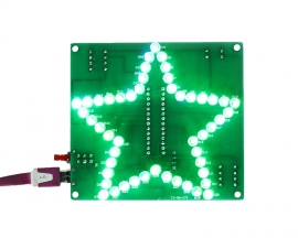 DIY Colorful Glittering Pentagram Shaped Water Light RGB Flashing LED Lamp Kits, Funny DIY Soldering Kits for Xmas Birthday Gifts