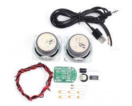 DIY Audio Power Amplifier Board Kit Radio Speaker Loudspeaker DIY Kits 3W DC 4.5-5V Amplifier with Battery Case
