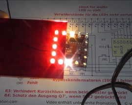 NE555+74HC595 16Bit 16 Channel Light Water Flowing Lights LED Module Kit Running Light DIY Kits Soldering Practice Board