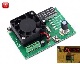 TEC-06 Battery Capacity Tester Module Power Supply Module Mini USB 16W Electronic Load Max 500AH LED Display with Fan