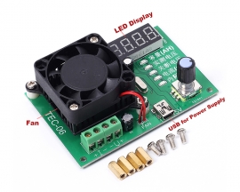 TEC-06 Battery Capacity Tester Module Power Supply Module Mini USB 16W Electronic Load Max 500AH LED Display with Fan