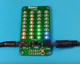 DIY Audio Spectrum Display Kit 8x4 Colorful SMD LED Soldering Practice Kits Music Level Indicator Electronic DIY Kits