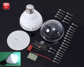 White LED Lamp Bulb PCB Light Board 120pcs LEDs Energy Saving Lamp DIY Kit Module AC 85V-277V with E27 Base