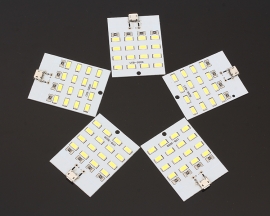 5pcs Micro USB Mobile Power Lamp 16pcs LEDs Board Emergency Light SMD 5730 Super Bright White Lamp Light Module