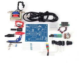 US Plug 220V DIY Kit LM317 Adjustable DC Power Supply Board Voltage Regulator Module Kits with Acrylic Case