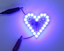 Blue Flashing LED DIY Kit Heart Shape Breathing Lamp Electronic Soldering Practice Kit DC 4V-6V