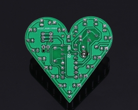 White Flashing LED DIY Kit Heart Shape Breathing Lamp Kit Electronic Kit Module DC 4V-6V